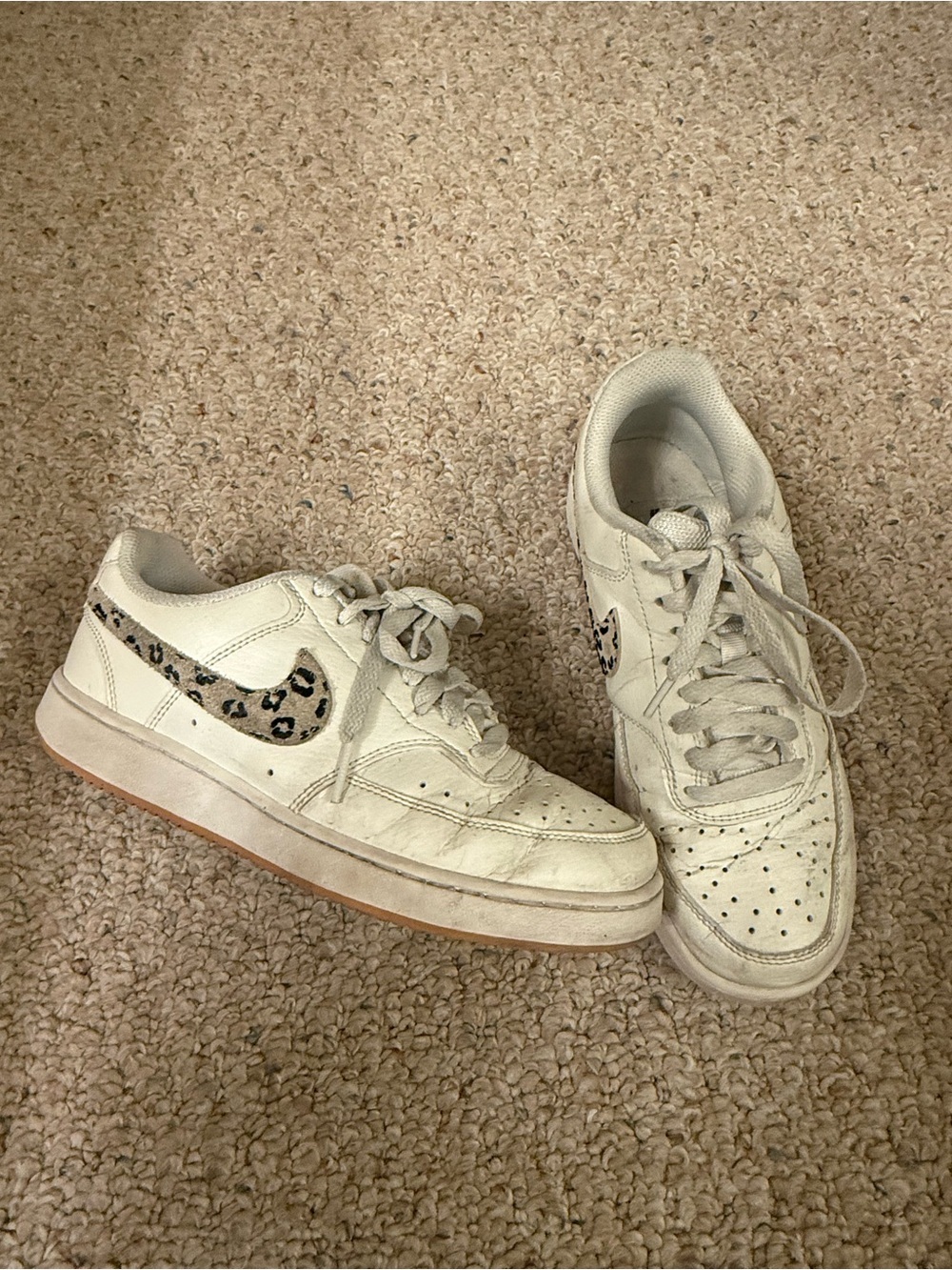 Nike Court Vision Low Leopard Swoosh Sneakers | Women’s Size 7